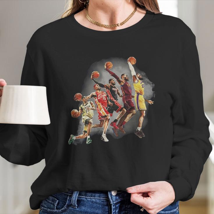 Lebron James The Evolution Of A King Los Angeles Lakers Long Sleeve T-Shirt Gifts for Her