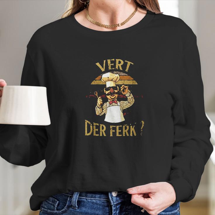 Lesliew Swedish Chef Vert Der Ferk Vintage Long Sleeve T-Shirt Gifts for Her