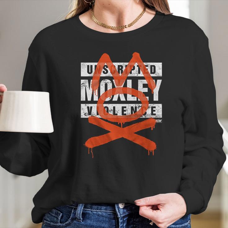 Licensed Jon Moxley Designed By Mox Aew All Elite Wrestling Adult Long Sleeve T-Shirt Gifts for Her