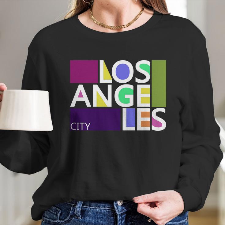 Los Angeles 1980S Logo Long Sleeve T-Shirt Gifts for Her