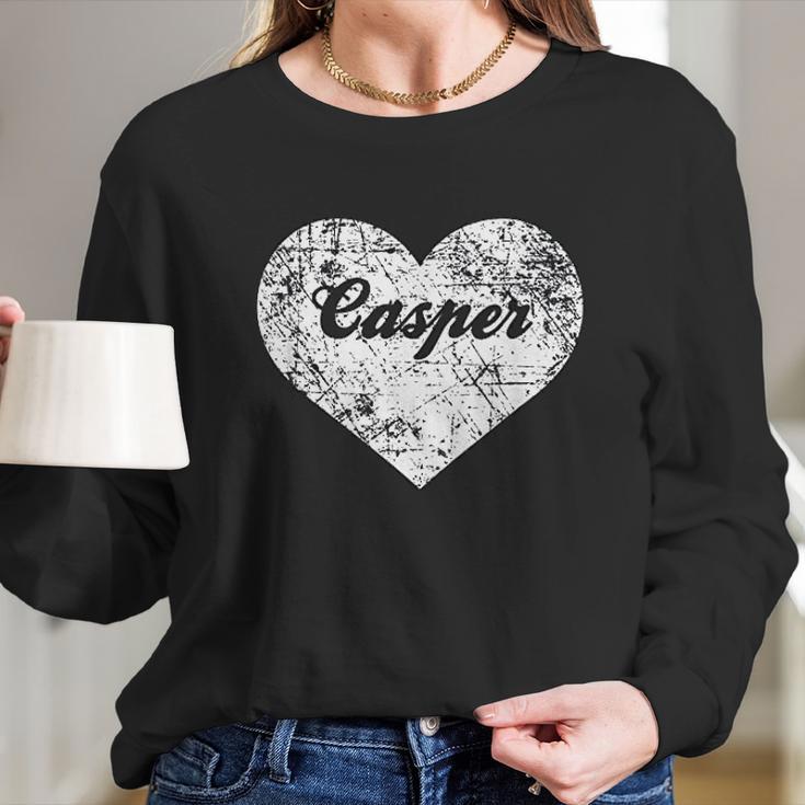 I Love Casper Funny Cute Wyoming Gift Souvenir Long Sleeve T-Shirt Gifts for Her