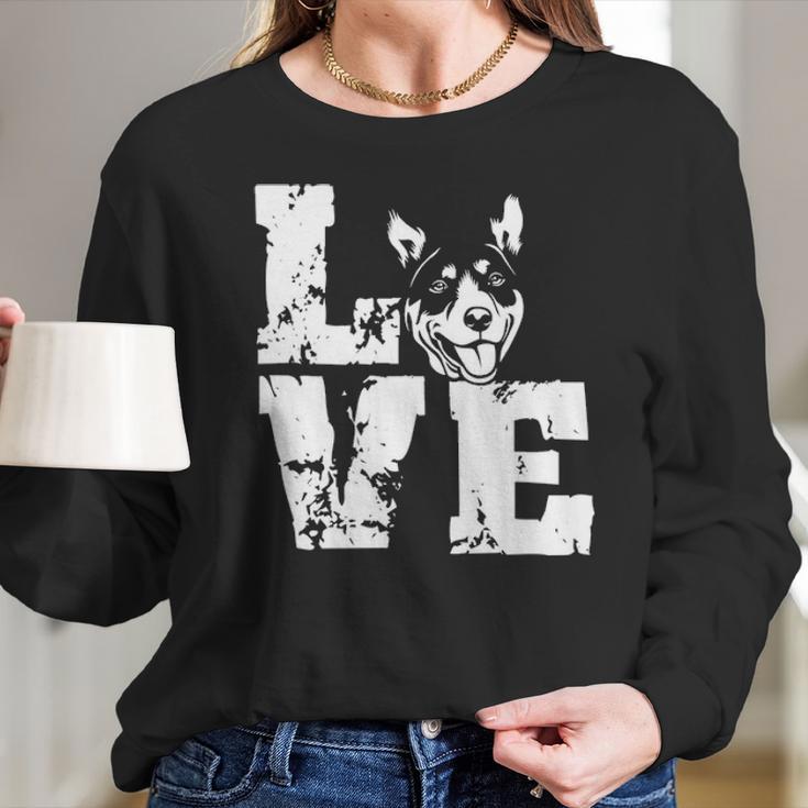 Love Dog Australian Kelpie Long Sleeve T-Shirt Gifts for Her