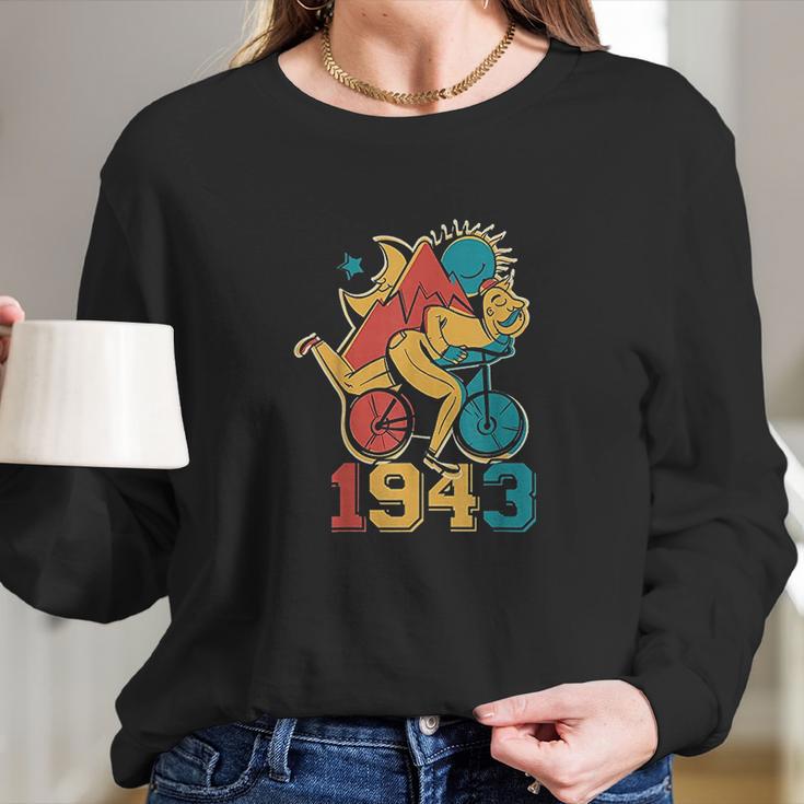 Lsd Bicycle Day 1943 Vintage Psychedelic Psychonaut Gift Long Sleeve T-Shirt Gifts for Her