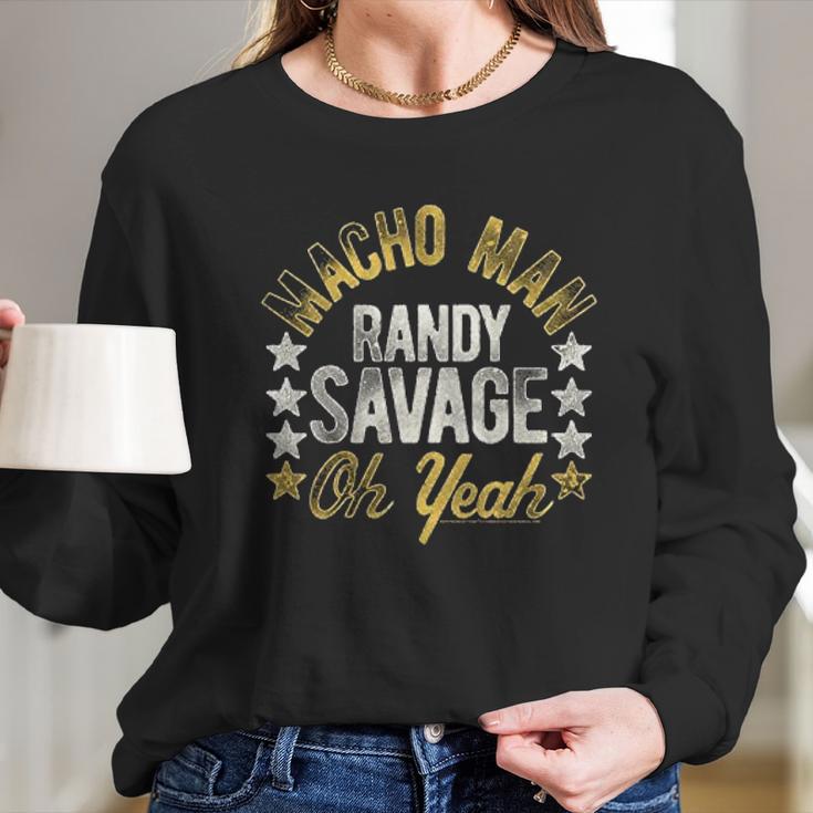 Macho Man Randy Savage Wrestler World Heavyweight Champ Oh Yeah Long Sleeve T-Shirt Gifts for Her