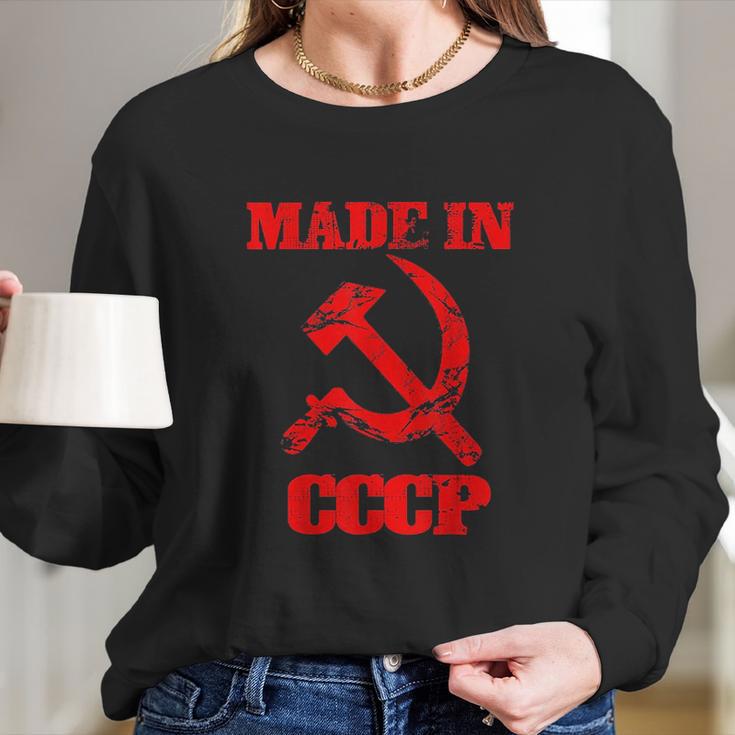 Made In Cccp Original Russia Proud Cccp Gift Long Sleeve T-Shirt Gifts for Her