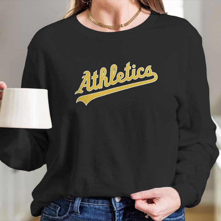 Majestic Oakland Athletics 2-Button Mens Jersey Long Sleeve T-Shirt Gifts for Her