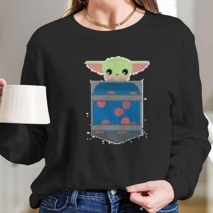 The Mandalorian The Child In Egg Container Long Sleeve T-Shirt Gifts for Her