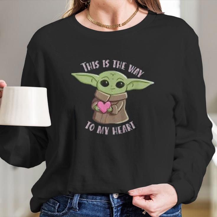 The Mandalorian The Child This Is The Way To My Heart Long Sleeve T-Shirt Gifts for Her