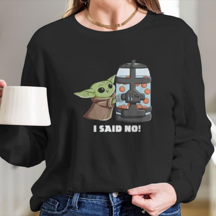 The Mandalorian The Child I Said No Egg Container Long Sleeve T-Shirt Gifts for Her