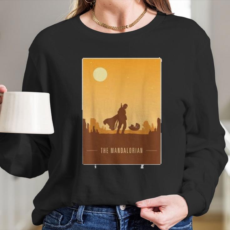 The Mandalorian And The Child Poster Long Sleeve T-Shirt Gifts for Her