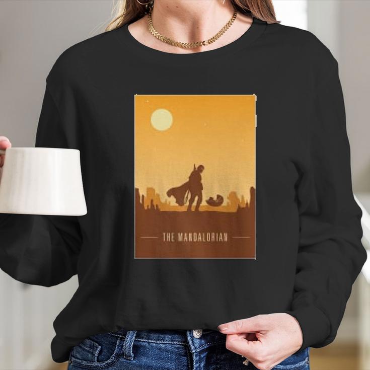 The Mandalorian And The Child Poster Long Sleeve T-Shirt Gifts for Her