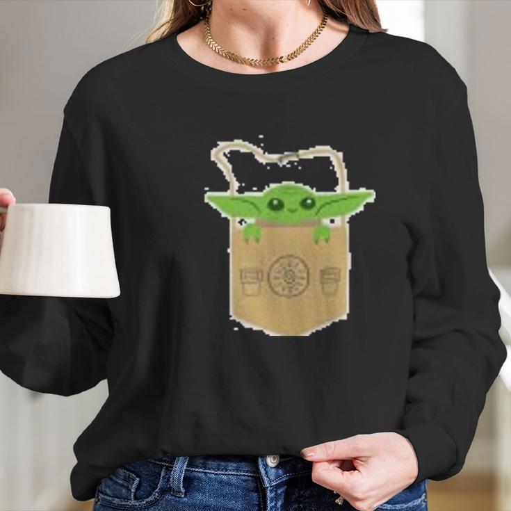 The Mandalorian The Child Satchel Long Sleeve T-Shirt Gifts for Her