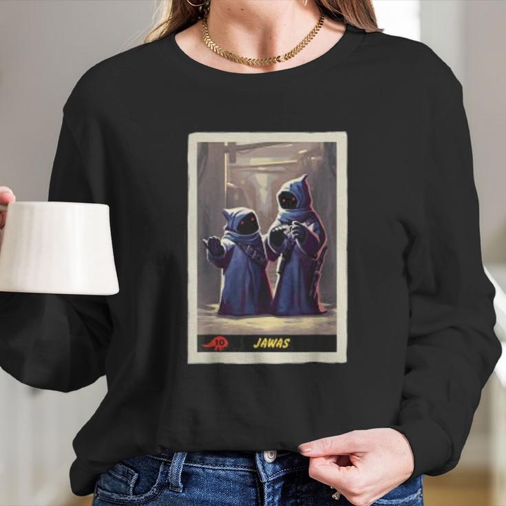 The Mandalorian Jawas Trading Card Long Sleeve T-Shirt Gifts for Her