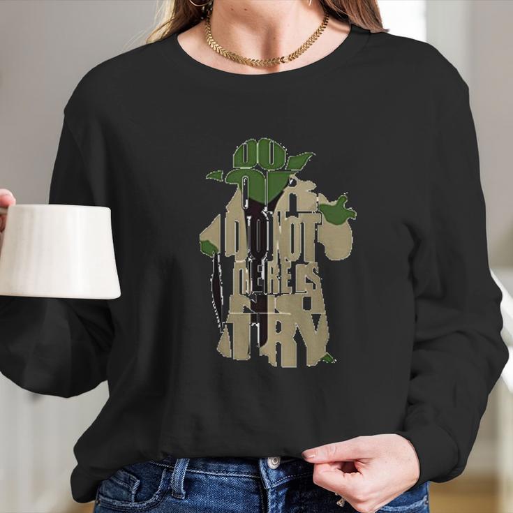 The Mandalorian There Is No Try Long Sleeve T-Shirt Gifts for Her