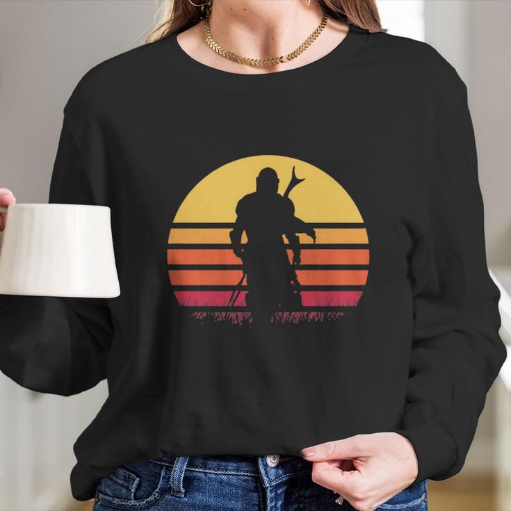 Mandalorian Retro Long Sleeve T-Shirt Gifts for Her