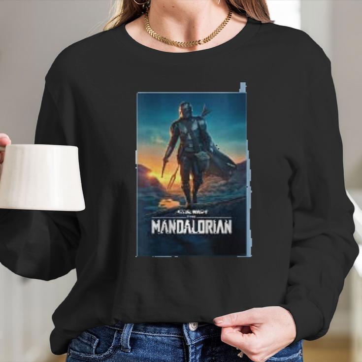 The Mandalorian Season 2 Poster Gift Long Sleeve T-Shirt Gifts for Her