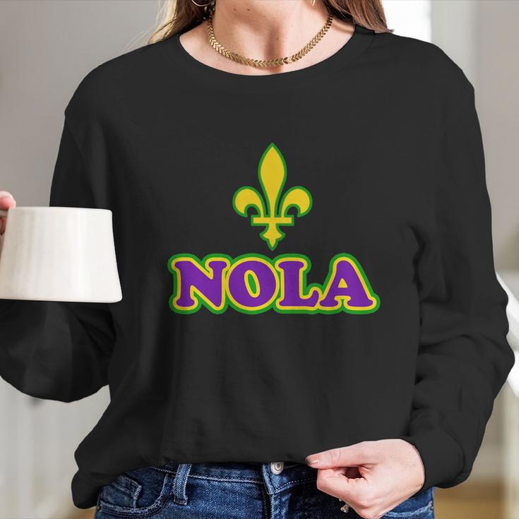 Mardi Gras Nola Long Sleeve T-Shirt Gifts for Her