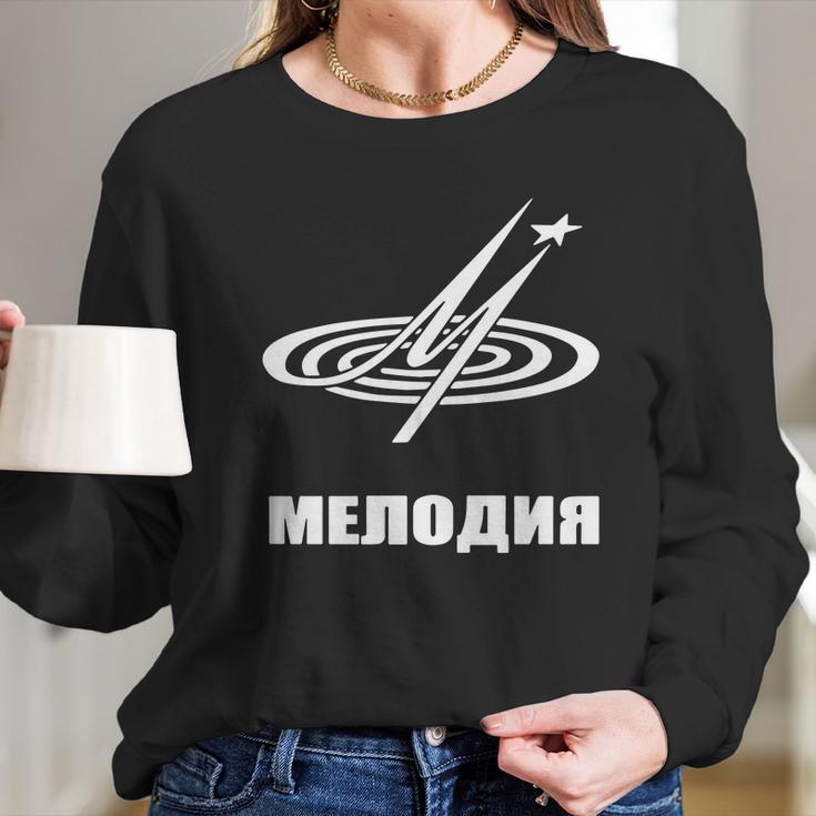 Melodiya Melodija Russian Record Label T-Shirt Long Sleeve T-Shirt Gifts for Her