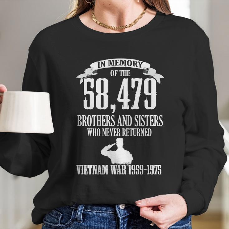 Memorial Day Vietnam War Gift Long Sleeve T-Shirt Gifts for Her