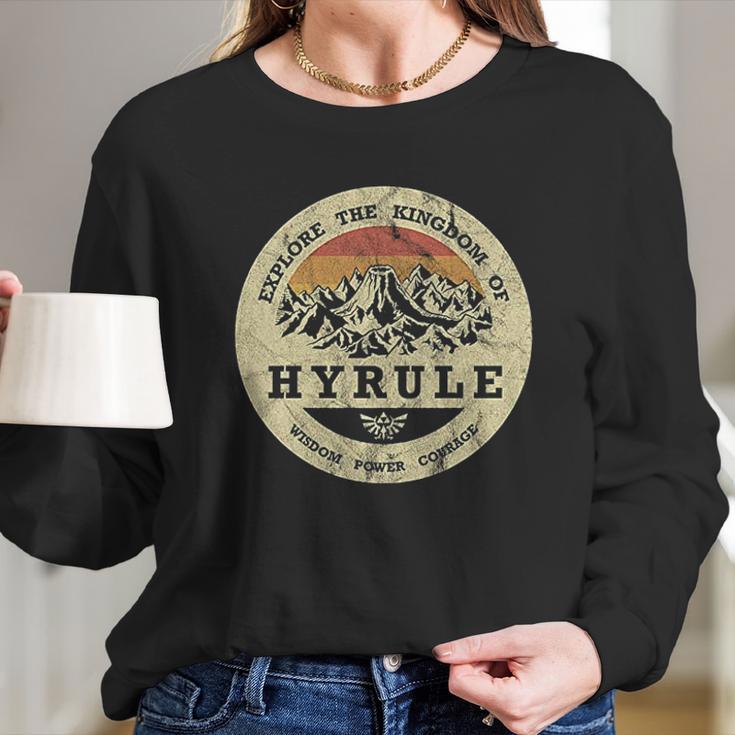 Mens Nintendo Legend Of Zelda Explore Hyrule Long Sleeve T-Shirt Gifts for Her