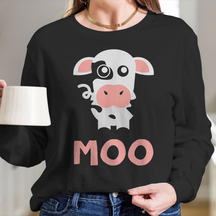 Moo Cow Farm Animals For ToddlersFam Girl Long Sleeve T-Shirt Gifts for Her