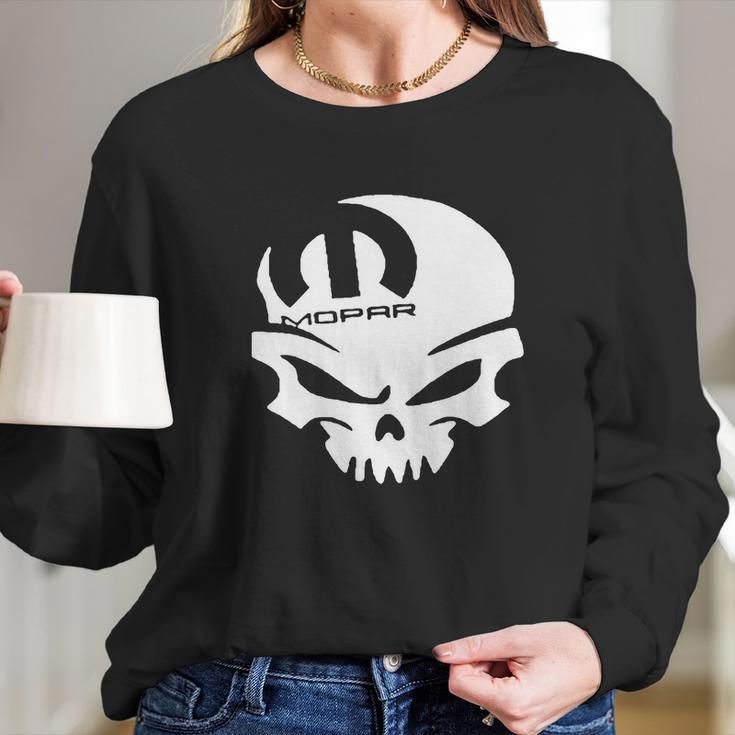 Mopar - Skull Mopar Long Sleeve T-Shirt Gifts for Her