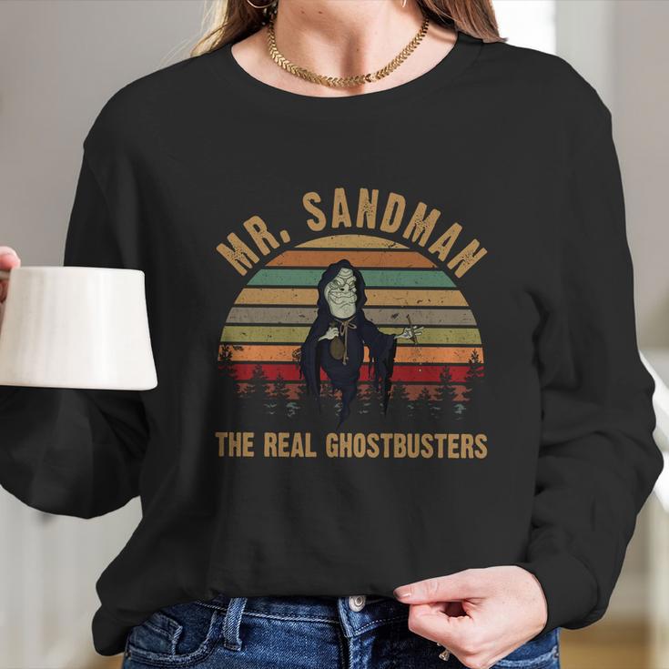 Mr Sandman The Real Ghost Scary Halloween Vintage Long Sleeve T-Shirt Gifts for Her