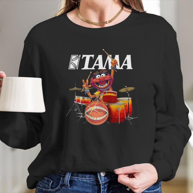 Muppets Animal Playing Drum Kits Tama Drums Long Sleeve T-Shirt Gifts for Her