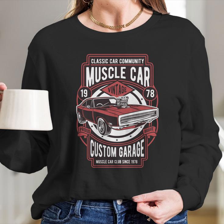 Muscle Car Long Sleeve T-Shirt Gifts for Her