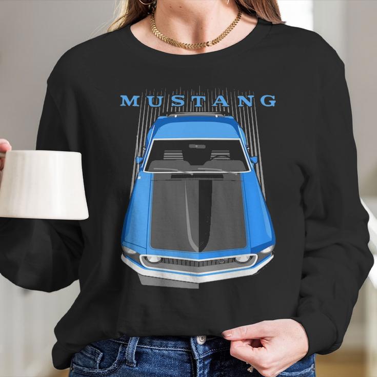 Mustang Boss 69 Blue Long Sleeve T-Shirt Gifts for Her