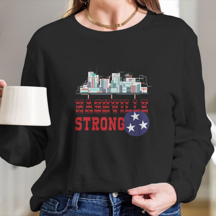 Nashville Strong Simple Long Sleeve T-Shirt Gifts for Her