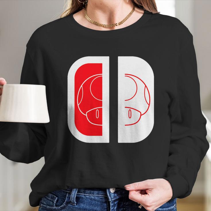 Nintendo Switch Mario Shroom Shirt Long Sleeve T-Shirt Gifts for Her