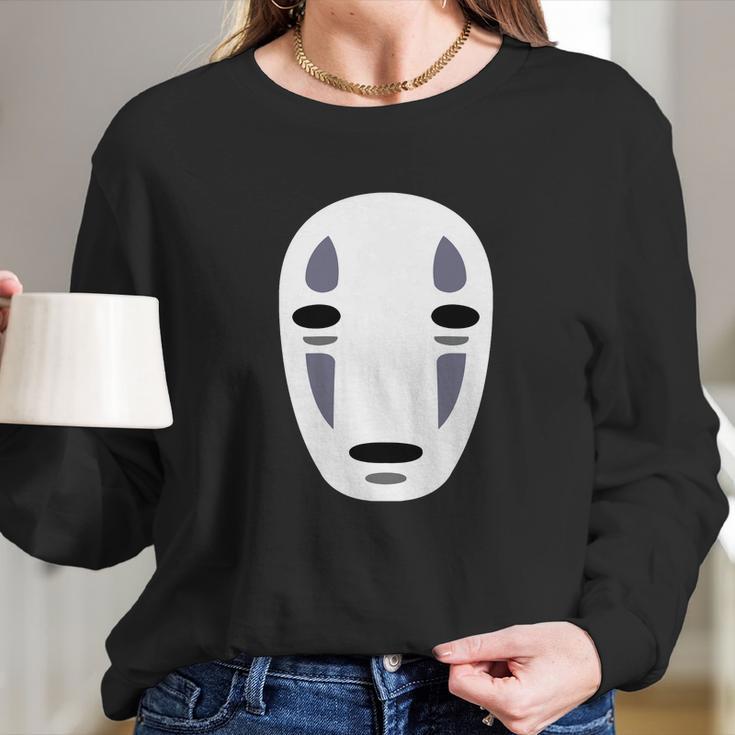 No Face Spirited Away No Face Spirited Away Chihiro Studio Ghibli Minimalist Vector Long Sleeve T-Shirt Gifts for Her