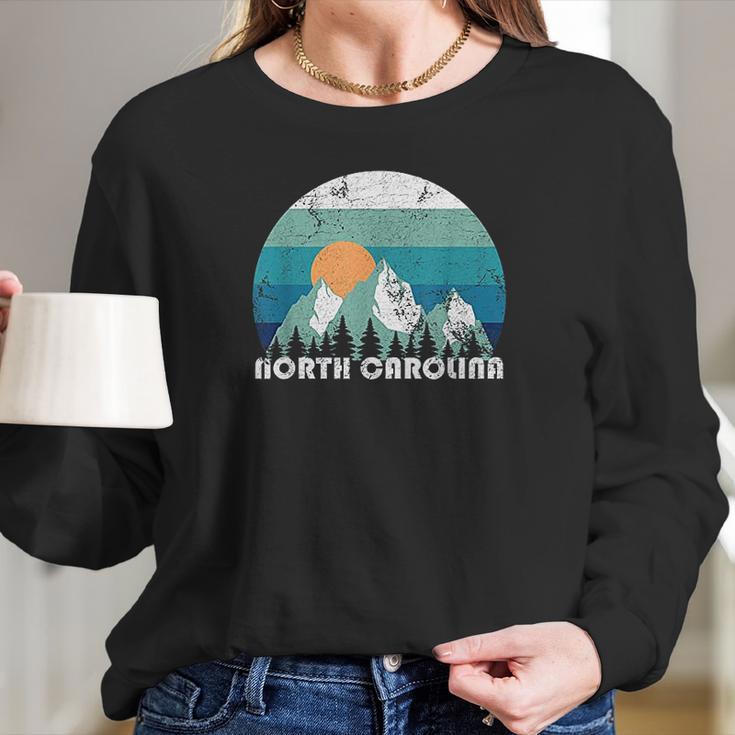 North Carolina State Retro Vintage Long Sleeve T-Shirt Gifts for Her