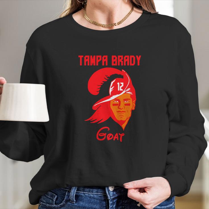 Official Tampa Brady Goat Shirt Long Sleeve T-Shirt Gifts for Her