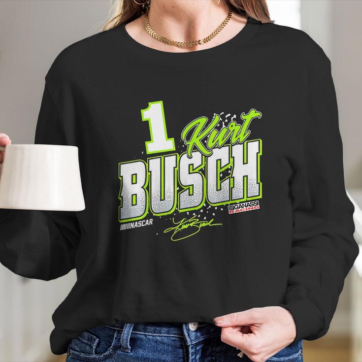 Officially Licensed Kurt Busch Mens Driver Splash Long Sleeve T-Shirt Gifts for Her