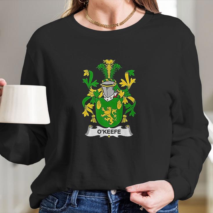 Okeefe Coat Of Arms Family Crest Long Sleeve T-Shirt Gifts for Her