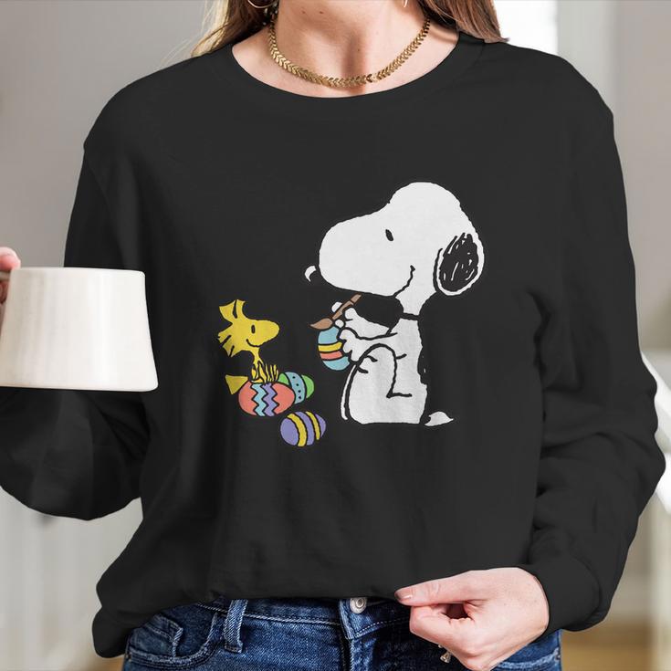 Peanuts Snoopy Easter Egg T-Shirt Long Sleeve T-Shirt Gifts for Her