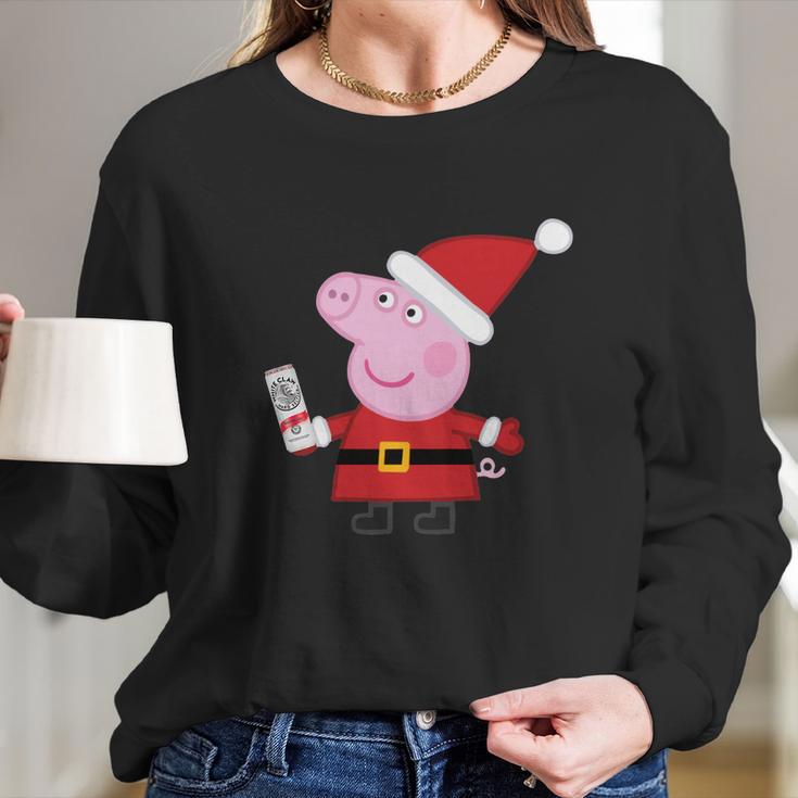 Peppa Pig And White Claw Long Sleeve T-Shirt Gifts for Her