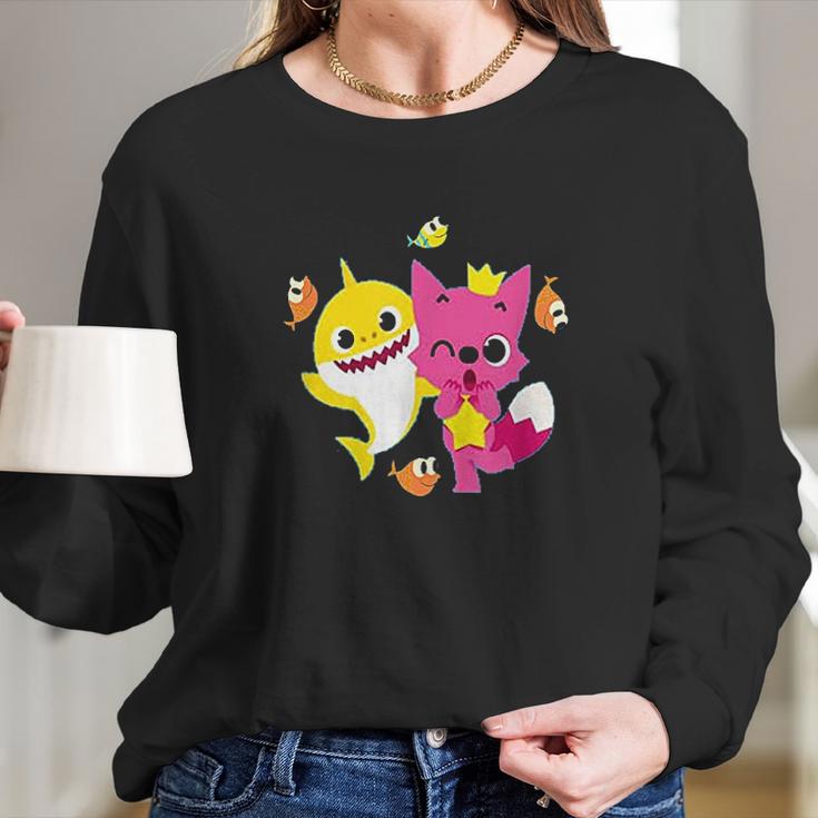 Pinkfong And Baby Shark Long Sleeve T-Shirt Gifts for Her