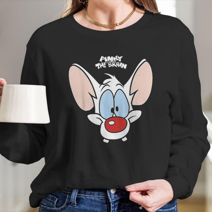 Pinky And The Brain Pinky Big Face Long Sleeve T-Shirt Gifts for Her