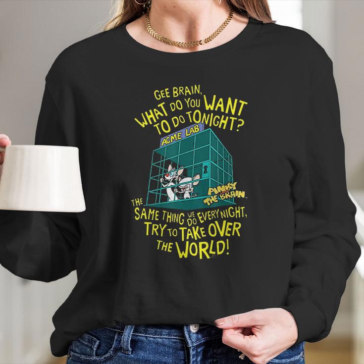 Pinky And The Brain What To Do Tonight Long Sleeve T-Shirt Gifts for Her