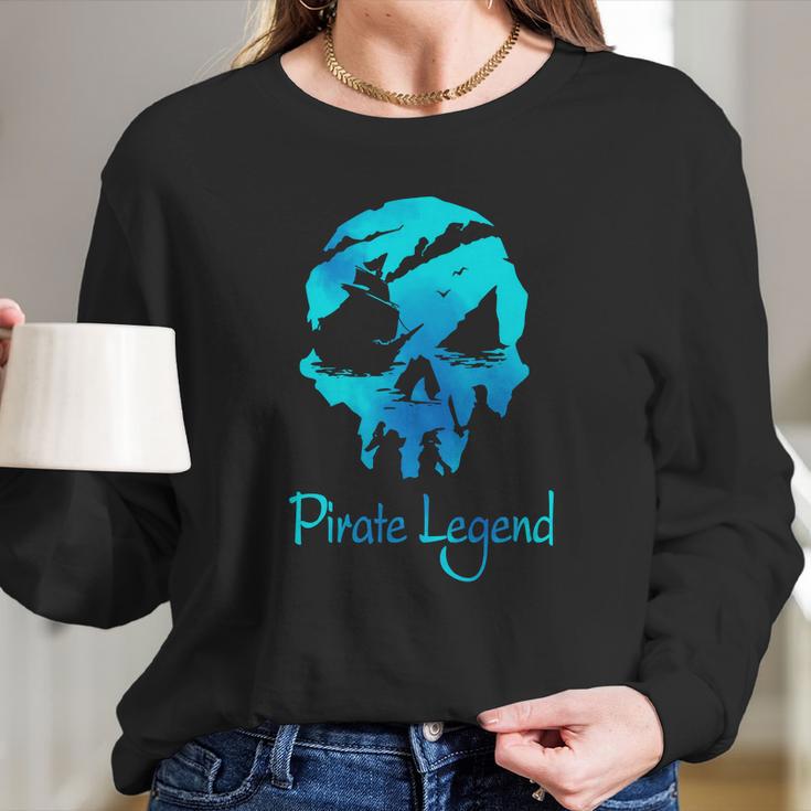 Pirate Legend Sea Of Thieves Skull Versiont ShirtShirt Tee Long Sleeve T-Shirt Gifts for Her