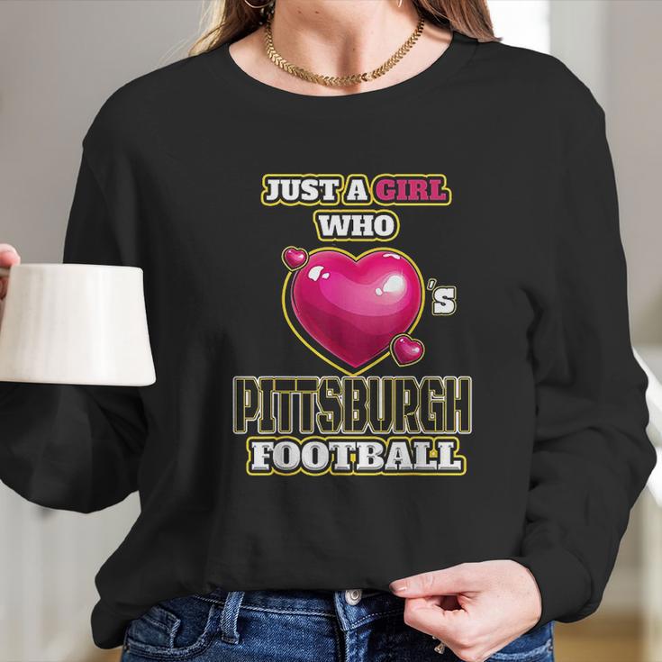 Pittsburgh Football Retro Vintage Pennsylvania Steele Long Sleeve T-Shirt Gifts for Her