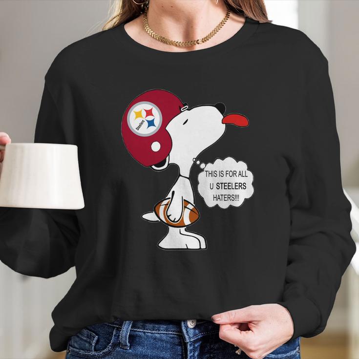 Pittsburgh Steeler This Is For All U Haters Tshirt Long Sleeve T-Shirt Gifts for Her