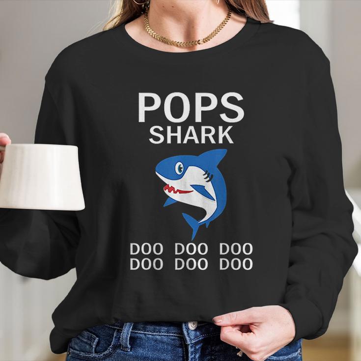 Pops Shark Doo Doo Doo Long Sleeve T-Shirt Gifts for Her