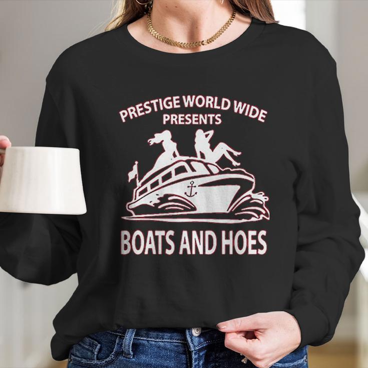 Prestige Worldwide Boats And Hoes Funny Movie Inspired Step Brothers Drinking Long Sleeve T-Shirt Gifts for Her