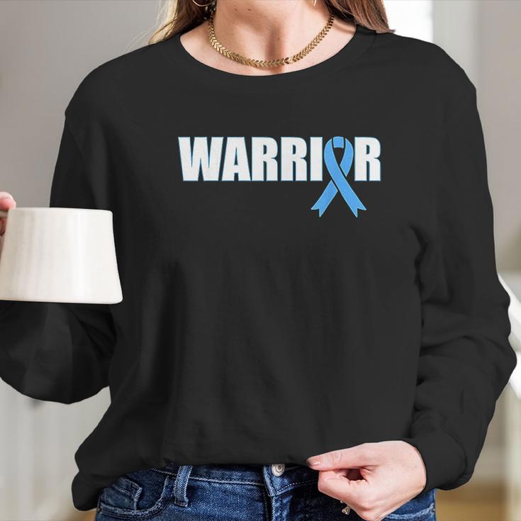 Prostate Warrior Light Blue Ribbon Long Sleeve T-Shirt Gifts for Her