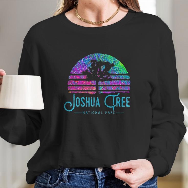 Psychedelic Joshua Tree National Park Retro Road Trip Long Sleeve T-Shirt Gifts for Her