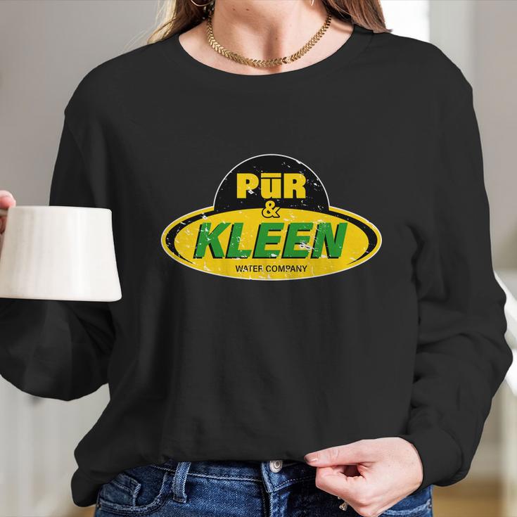 Pur & Kleen Water Company Logo Long Sleeve T-Shirt Gifts for Her